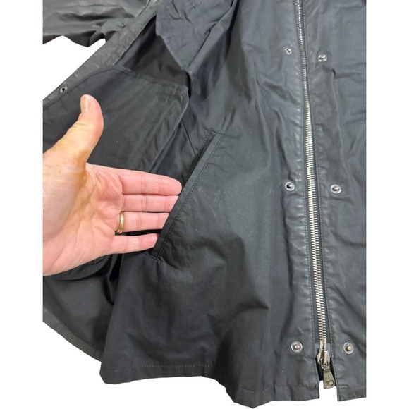 John Varvatos Star USA Dual-Placket Waxed Cotton Jacket Men's Moto EU 52 USA 42‎ - Picture 10 of 12